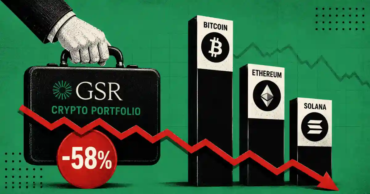 GSR Crypto Portfolio Falls 58%, Bitcoin Outperforms Ethereum and Solana