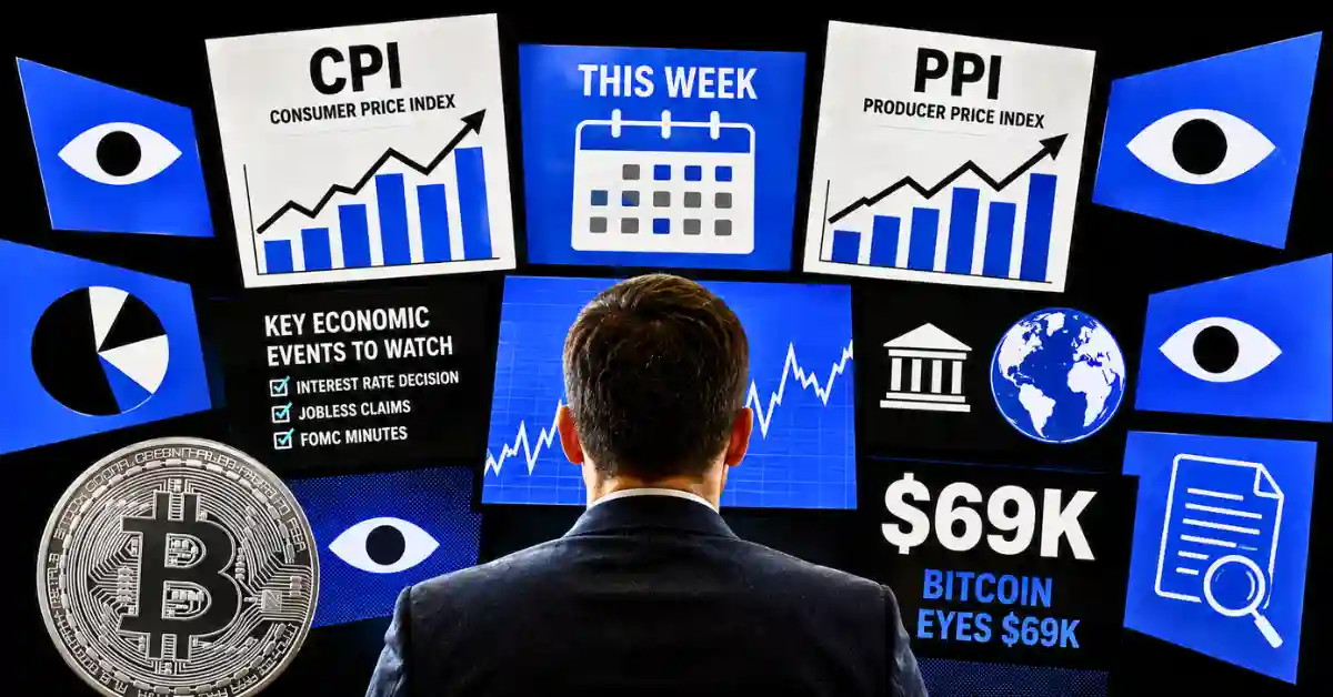 Key US economic data including CPI and PPI released this week as Bitcoin targets the $69,000 level.