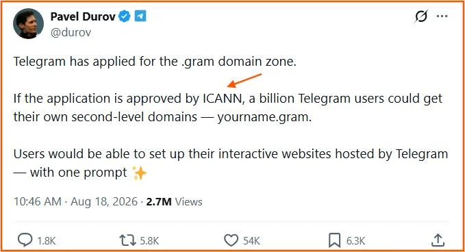 Telegram .gram Domain Bid Could Reshape Web3 Identity