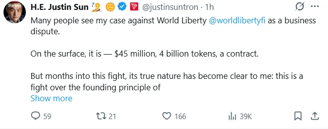 Why Justin Sun Lawsuit Against World Liberty Stays Publicly Important?