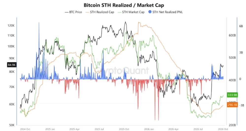 BTC short-term holders data