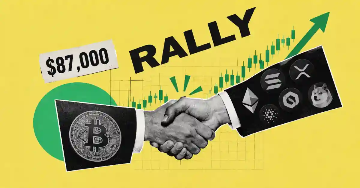 Crypto Market Rally: Bitcoin Price Nears $87K as Altcoin Season Signals Emerge