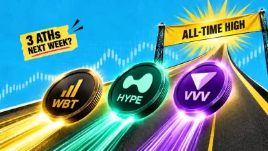 WBT, HYPE, and VVV tokens racing toward All-Time High finish line banner