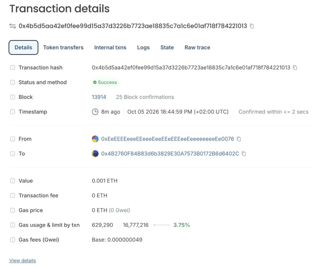 Ethereum atomic transaction