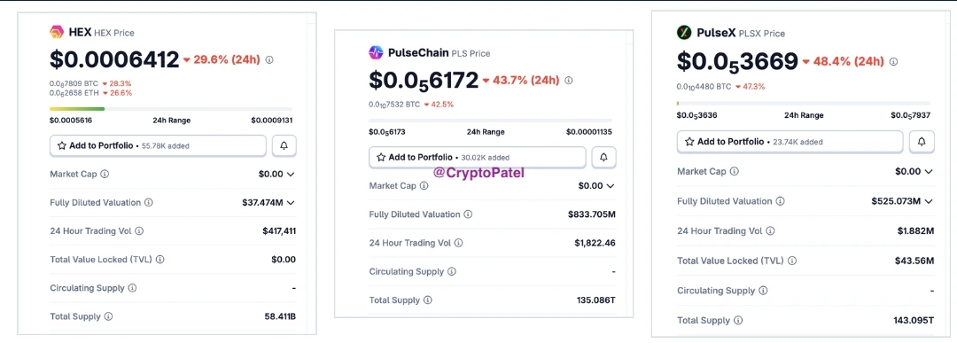 PulseX, HEX and PulseChain ecosystem crash